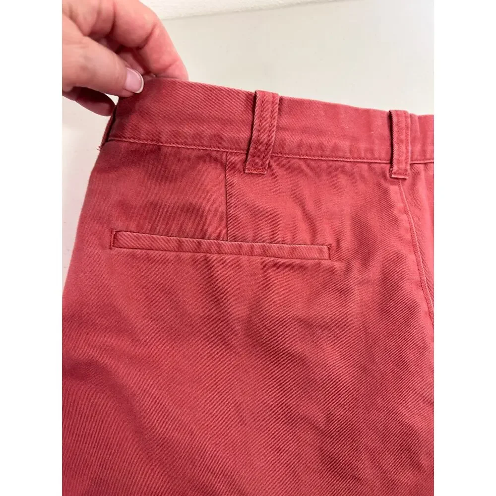 J Crew Shorts Men Size 31W Light Red Flat Front Chino Beach Golf Vacation Summer